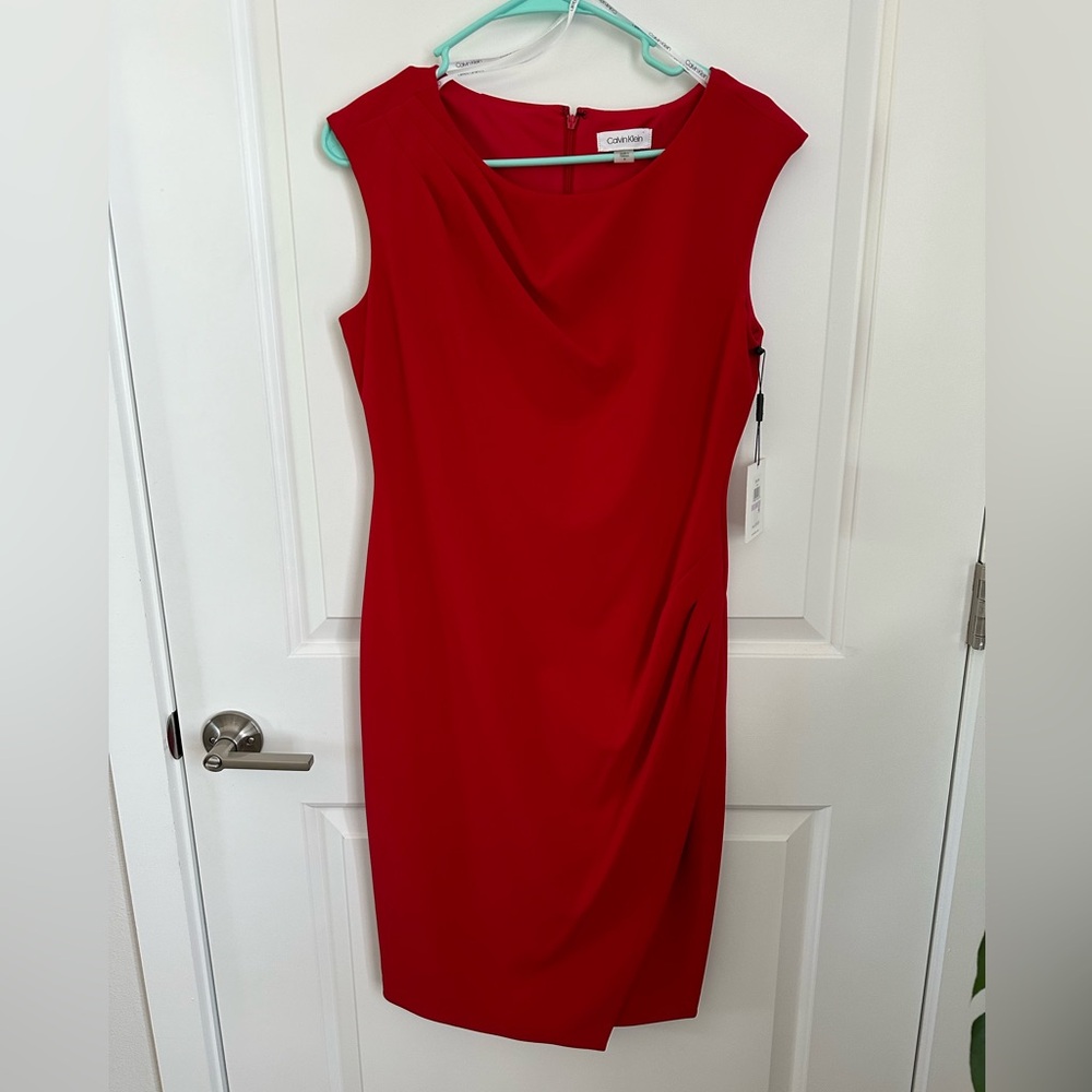 Red Calvin Klein dress